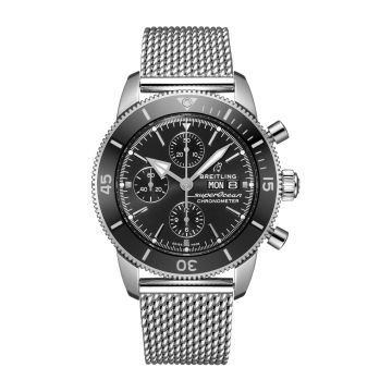 Breitling Superocean Heritage II Chronograph 44 Stainless Steel / Black / Milanese