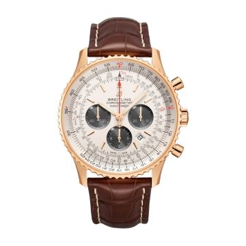 Breitling Navitimer 1 B01 Chronograph 46 Red Gold / Silver / Croco / Pin