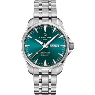 Certina DS Action Powermatic 80 Day-Date Stainless Steel / Blue / Bracelet