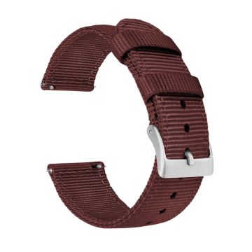 Merlot Two Piece NATO® style Watch Band - 18mm