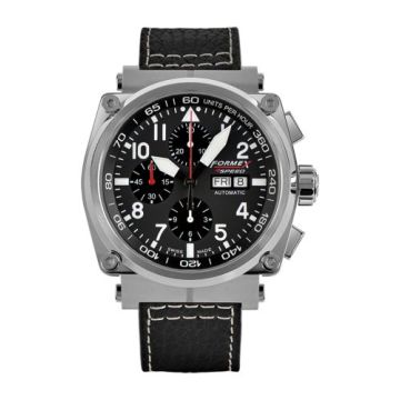 Formex Pilot Automatic Chronograph Black / Calf