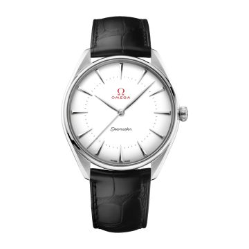 Omega Seamaster Master Co-Axial 39.5 Olympic Games Platinum / Enamel / Alligator