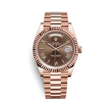 Rolex Day-Date 40 Everose / Chocolate - Roman