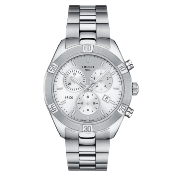 Tissot PR 100 Sport Chic Chronograph 38 Stainless Steel / Silver / Bracelet