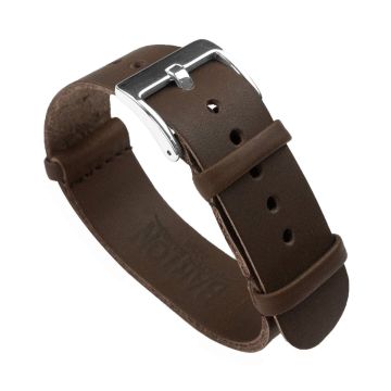 Saddle Brown Leather NATO® style Watch Band - 16mm