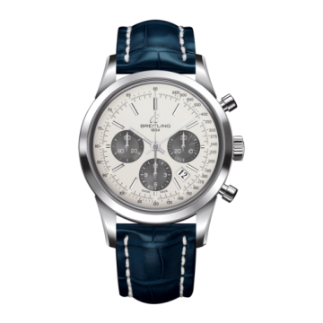 Breitling Transocean Chronograph Stainless Steel / Panda / Croco / Folding