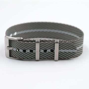 Twill Titanium Grey Watch Strap / Grey Divider - 22mm
