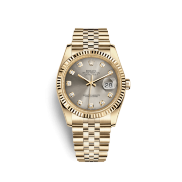 Rolex Datejust 36 Yellow Gold Fluted / Jubilee / Rhodium Diamonds