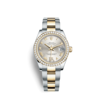 Rolex Datejust 31 Rolesor Yellow Diamond / Oyster / Silver Roman