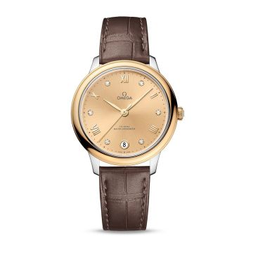 Omega De Ville Master Chronometer 34 Stainless Steel - Yellow Gold / Champagne - Diamond