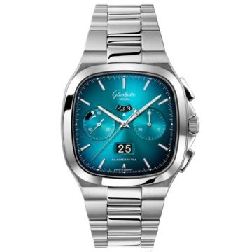 Glashütte Original Seventies Chronograph Panorama Date Turquoise / Bracelet