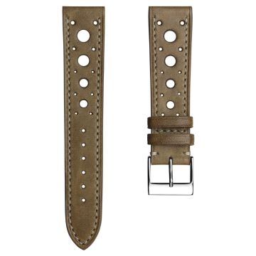 Boutsen Cavallo Racing Handmade Leather Watch Strap - Beige - 21mm