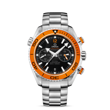 Omega Seamaster Planet Ocean 600M Co-Axial 45.5 Chronograph Stainless Steel / Orange / Bracelet