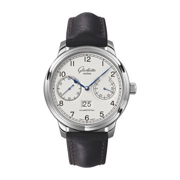 Glashütte Original Senator Observer Stainless Steel / Silver / Calf - Folding