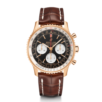 Breitling Navitimer 1 B01 Chronograph 43 Red Gold / Black / Croco / Folding