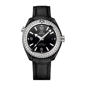 Omega Seamaster Planet Ocean 600M Co-Axial 39.5 Master Chronometer Deep Black  / Black / Strap