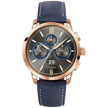 Glashütte Original Senator Chronograph Panorama Date Capital Edition Red Gold / Grey / Calf / Folding