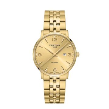 Certina DS Caimano 39 Yellow Gold / Champagne / Bracelet