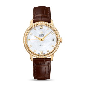 Omega De Ville Prestige Co-Axial 32.7 Yellow Gold / Diamond / MOP