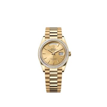 Rolex Day-Date 36 Yellow Gold - Baguette / Champagne / President