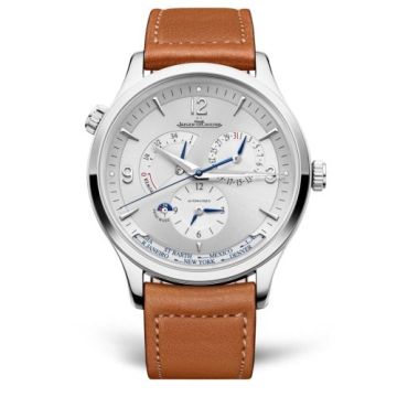 Jaeger-LeCoultre Master Control Geographic Stainless Steel / Silver / Calf