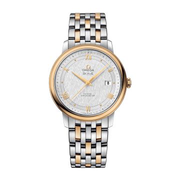Omega De Ville Prestige Co-Axial 39.5 Stainless Steel / Yellow Gold / Vintage Silk Silver / Bracelet