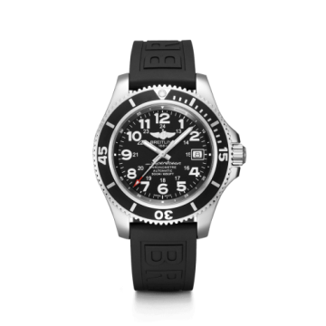Breitling Superocean II 42 Stainless Steel / Volcano Black / Rubber / Pin