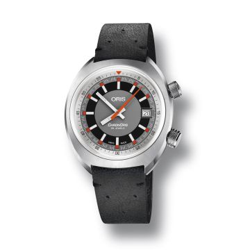 Oris Chronoris Date / Grey / Black Leather