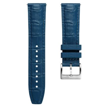 Everglade Alligator Pattern FKM Rubber Strap - Lagoon Blue - 22mm