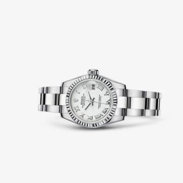Rolex Lady-Datejust 26 Fluted White Oyster