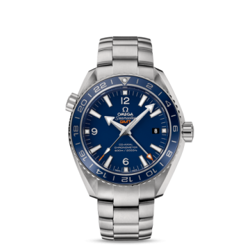 Omega Seamaster Planet Ocean 600M Co-Axial 43.5 GMT Titanium / Blue / Bracelet