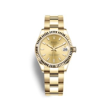 Rolex Datejust 31 Yellow Gold / Fluted / Champagne / Oyster