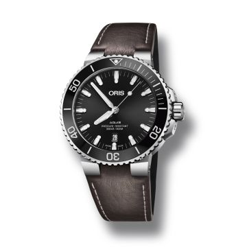 Oris Aquis Date 43.5 Stainless Steel / Black / Calf