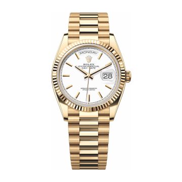 Rolex Day-Date 36 Yellow Gold / Fluted / White / President