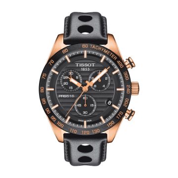 Tissot PRS 516 Chronograph Quartz Rose Gold / Black / Strap