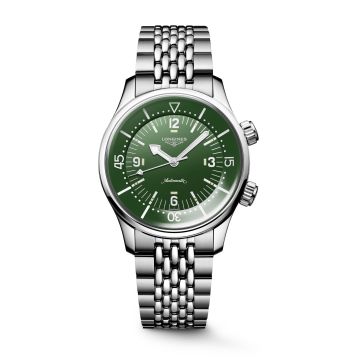 Longines Heritage Legend Diver 39 Stainless Steel / Green / Bracelet