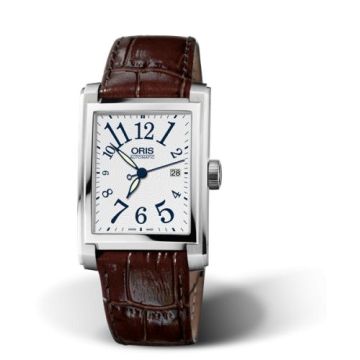 Oris Rectangular Date 30 Stainless Steel / Silver - Arabic