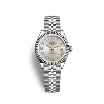 Rolex Lady-Datejust 28 Stainless Steel Fluted / Silver - Roman / Jubilee