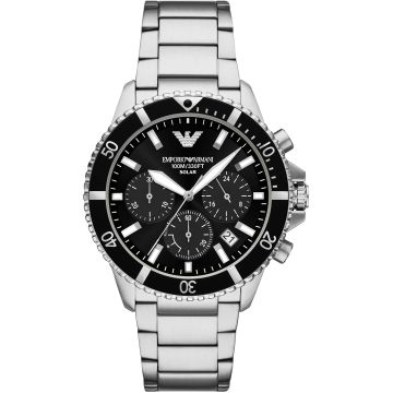 Emporio Armani Diver World Explorer Solar Chronograph Silvery / Black