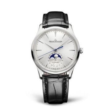 Jaeger-LeCoultre Master Ultra Thin Moon Stainless Steel / Silver / Alligator