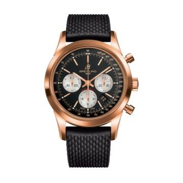Breitling Transocean Chronograph Red Gold / Reverse Panda / Rubber Aero Classic