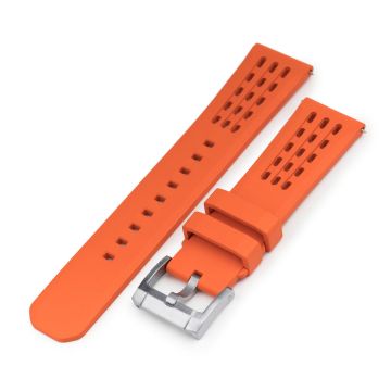 Ocellus Orange Quick Release FKM Rubber Sports Watch Strap, 20mm or 22mm - 22mm