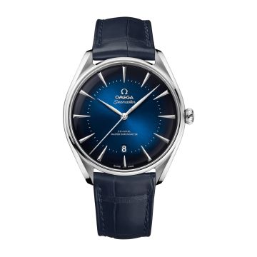 Omega Seamaster Master Co-Axial 39.5 London Edition Stainless Steel / Blue / Alligator