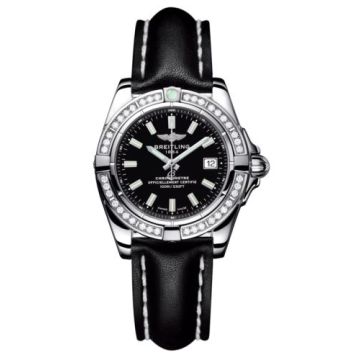 Breitling Galactic 32 Stainless Steel / Diamond / Onyx Black / Calf