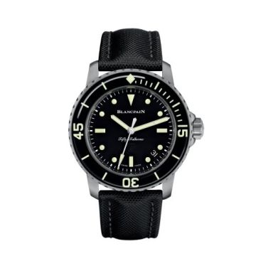 Blancpain Fifty Fathoms Nageurs de Combat Stainless Steel / Black / Black Canvas