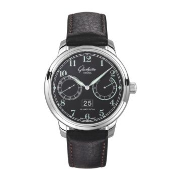 Glashütte Original Senator Observer Stainless Steel / Black / Calf - Folding