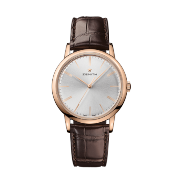 Zenith Elite Classic Rose Gold / Silver / Alligator