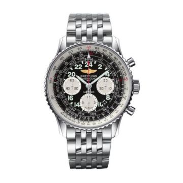 Breitling Cosmonaute Stainless Steel / Black  / Bracelet