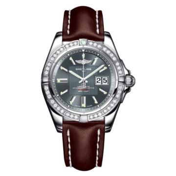 Breitling Galactic 41 Stainless Steel / Diamond / Tomcat Gray / Calf