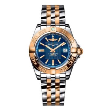 Breitling Galactic 32 Stainless Steel / Rose Gold / Metallica Blue / Bracelet